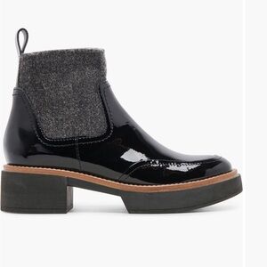 Dolce Vita Black and Gray Ankle Boots